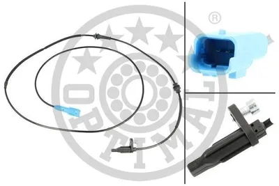 Produktbild von OPTIMAL ABS Sensor Raddrehzahl Hinten Links Hinten Rechts für CITROËN C5 III Kombi (RW) 06-S557