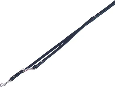Image de Nobby laisse en cuir "TABIL" noir 200 cm, 14 mm