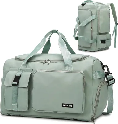 Image de Sac de sport, 42 litres, 50 x 29 x 30 cm, avec compartiment à chaussures et compartiment pour les vêtements mouillés, imperméable, idéal pour l'entraînement