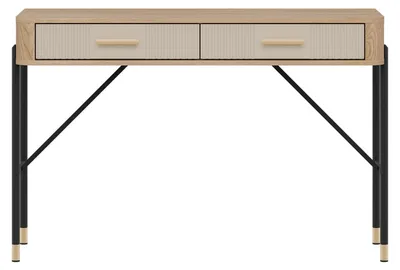 Productafbeelding van Furniture24 Schminktafel Dante Dt19, bureau 120 x 78 x 40 cm - Cremona eikenhout/kasjmier
