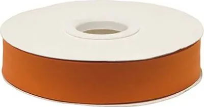 Produktbild von 20m Schrägband PolyBaumwolle unifarben 20mm breit gefalzt Einfassband Farbwahl, Farbe:dunkelorange