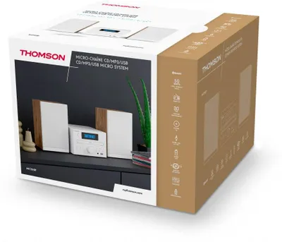 Image de Thomson MIC121BT - microphone avec Bluetooth, CD, USB, FM