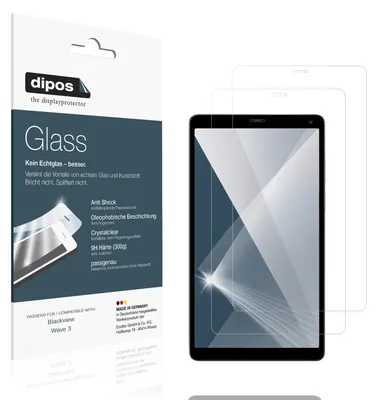 Zdjęcie produktu dla 2 folie ochronne do telefonu Blackview Wave 3 - folia antyuderzeniowa 9H, wykonana z tworzywa sztucznego przypominającego szkło