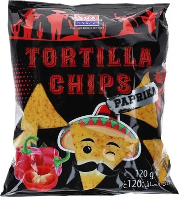 Produktbild von XOX Tortilla Chips Paprika Maischips mit Paprikagewürz Packung 120g