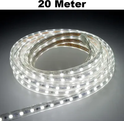 Produktbild von Leuchtstreifen SMD2835 60 LED/Meter LED Strip Stripe Lichtleiste Lichterkette Lichtband Lichtstreifen Band Weiß 20 Meter Länge Komplett Set