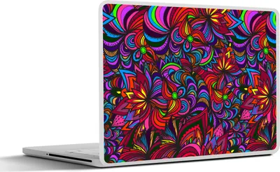 Produktbild von MuchoWow® Laptop Aufkleber Sticker Cover Muster - Dschungel - Abstrakt 31x22.5 cm - Laptop-Deko