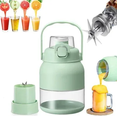 Image de Mini-mixeur électrique pour agrumes pressés à froid, 800 ml, presse-agrumes sans fil multifonctionnel de grande capacité.