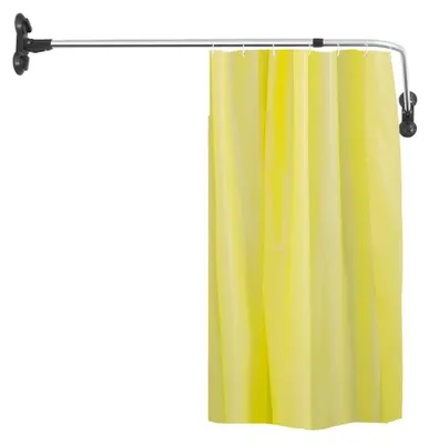 Obrázok produktu pre Držadlo na záves do sprchy, tvar L, nastaviteľné, 118–180 x 102 cm, s prísavkou, vhodné do kúpeľne