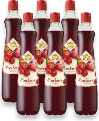 Produktbild von YO Fruchtsirup Himbeere VEGAN 700ml (6er Pack)