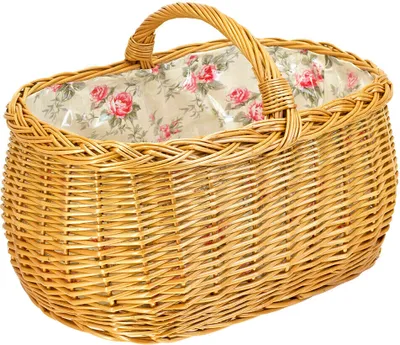 Produktbild von Einkaufskorb "BAGI" mit fest angebrachter Einlage und Schutzfolie | Motiv: Rosen