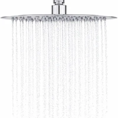Image de Pommeau de douche pluie, en acier inoxydable 304, rotatif à 360°, diamètre 40 cm, forme ronde, finition chromée