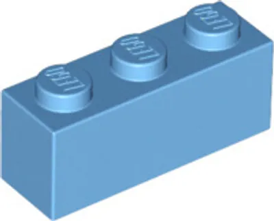 Image de 1 pièce LEGO, pièce c. 3622 en bleu moyen