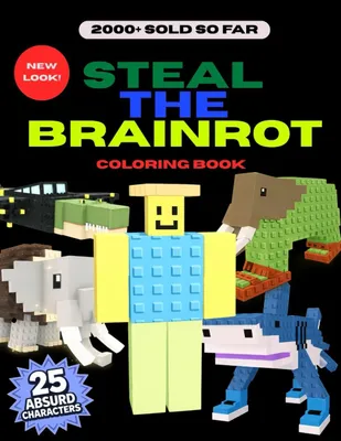 Produktbild von Steal a Brainrot – Malbuch mit Figuren - roblox - steal the brainrot