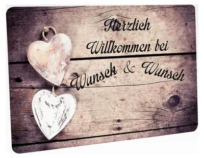 Produktbild von Personalisierte Fußmatte 'Herzlich Willkommen' mit Wunschname oder Wunschtext, rutschfester Fußabtreter für die Haustür