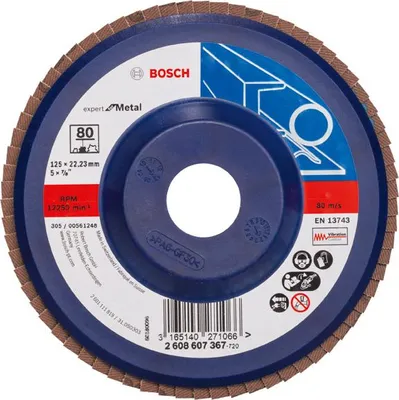 Produktbild von Fächerschleifscheibe X551 Expert for Metal, gerade, 125 mm, 80, Kunststoff