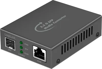 Obrázek produktu pro LogiLink NMC002, 2500 Mbit/s, IEEE 802.3, IEEE 802.3i, IEEE 802.3u, IEEE 802.3az, IEEE 802.3x, IEEE 802.3z, Fast Ethernet, Gigabit Ethernet, 2.5 Gigabit Ethernet, 10,100,1000,2500 Mbit/s, 2500 Mbit/s, Černá