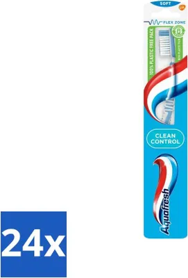 Image de Aquafresh Brosse à dents Clean Control Soft - Pack avantage - 24 pièces