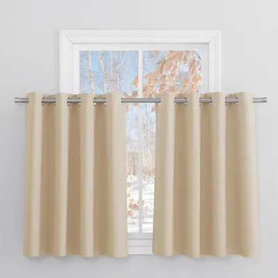 Immagine prodotto di Tende a pannello, set per oscuramento, con passanti, 90x132 cm, color beige
