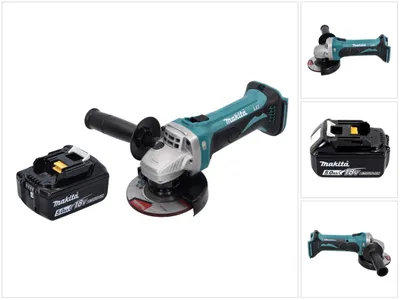 Immagine prodotto di Smerigliatrice angolare a batteria Makita DGA 452 T1 18 V 115 mm + 1x batteria ricaricabile 5,0 Ah - senza caricabatterie