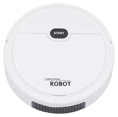 Produktbild von Staubsaugerroboter 3-in-1 - Mini Bodenreiniger - 500Pa Saugkraft - 360° Drehbar - Kabellos - Leise 50 dB - Staubbehälter 20 ml - Weiß