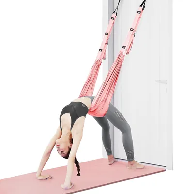 Produktbild von Yoga-Dehnband für Rückenschmerzen – Verstellbares Bein-Dehngerät und Trainingsgerät für Aerial Yoga