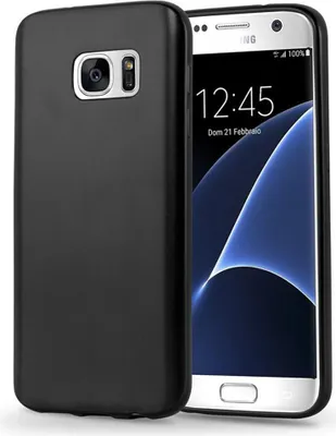 Immagine prodotto di Cadorabo custodia protettiva per Samsung Galaxy S7 in nero custodia del telefono cellulare TPU custodia in silicone cover case