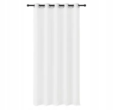 Imagen del producto de Cortina de 250x200 cm, color blanco, con ojales – elegante, clásica y moderna, de algodón World