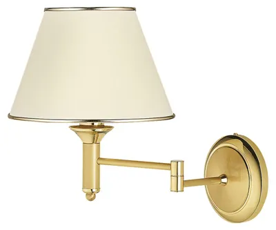 Image de Applique murale CLASSIC en laiton, 1xE27x20W, métal, dimensions : 34x22x50 cm, IP20, Jupiter