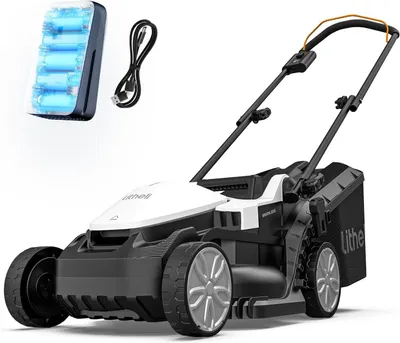 Imagen del producto de Cortacésped Accugrasmaaier, 20 V, 33 cm de ancho de corte, sin cepillo, para superficies de hasta 200 m², con depósito de 30 litros, altura de corte de 25-65 mm, incluye batería de 4,0 Ah