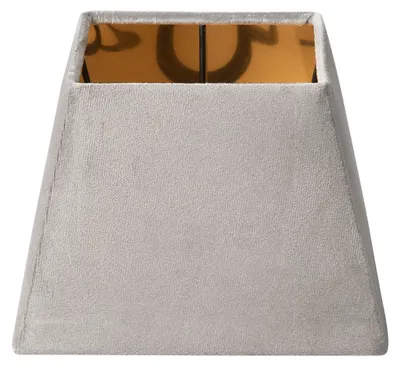 Produktbild von Home Sweet Home Lampenschirm aus Samt - Grau + Gold - 20 x 20 x 14 cm
