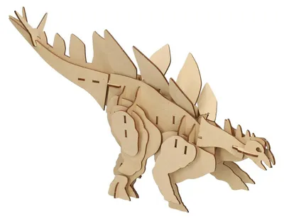 Obrázek produktu pro Dřevěná stavebnice Dino 3D Stegosaurus