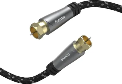 Produktbild von Hama SAT-Anschlusskabel F-Stecker, gold, 120 dB. 3 m