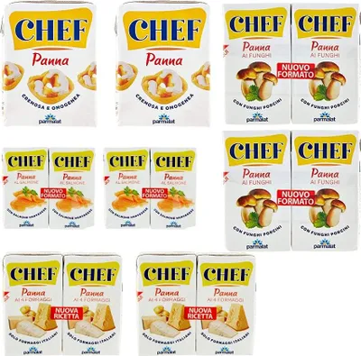 Produktbild von Parmalat Panna chef Sahne per cucinare 8 stuck Classica 4 Formaggi Funghi Salmone