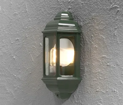 Produktbild von LED Außenwandleuchte, Laterne für draußen wetterfest, Terrassenbeleuchtung, grün