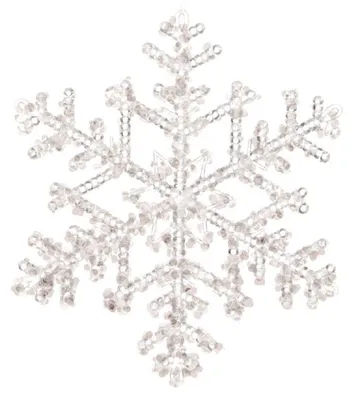 Produktbild von Christbaumschmuck Schneeflocke Kunststoff Ø 18 cm transparent