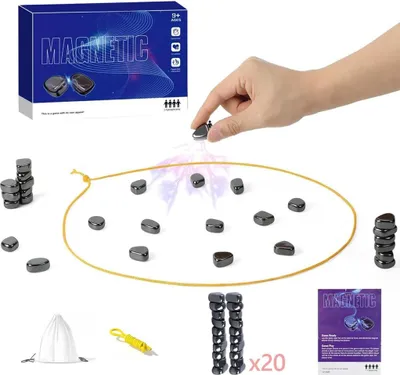 Produktbild von Magnetspiel,Tischspiele Magnetisches Schachspiel,Puzzle Checkers Spiel-Reisen Schach Magnetisch,Tragbares Magnet Schach,für Familienpartys