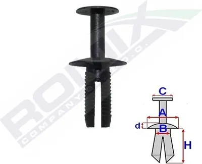 Produktbild von 10x ROMIX C70177 Clip Kofferraum, Stoßfänger