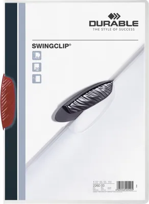 Immagine prodotto di Durable Swingclip cartellina con fermafoglio Polipropilene Rosso