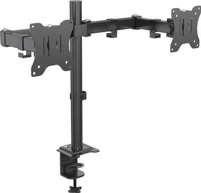 Produktbild von SVITA MOKPO Monitorhalterung 2 Monitore 15-27 Zoll Tisch Höhenverstellbar mit Neigung VESA 75/100 Schwarz