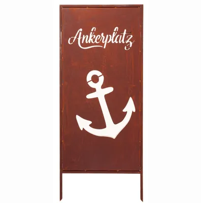 Produktbild von Edelrost Sichtschutz Garten Deko Anker 120x50cm Decorative Abdeckung Rost