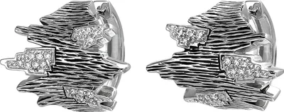 Produktbild von JOBO Creolen 925 Sterling Silber geschwärzt 32 Zirkonia Ohrringe Silbercreolen