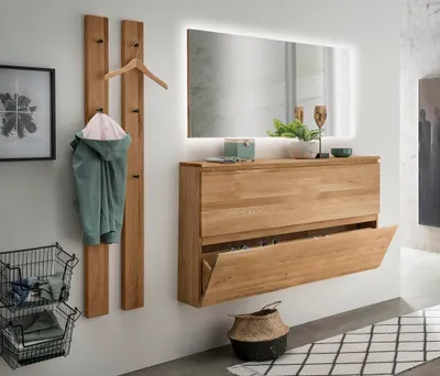 Produktbild von Garderobenset II 4-tlg. "Torino" Wildeiche massiv