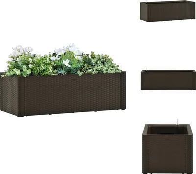 Obrázek produktu pro vidaXL Vyvýšený zahradní záhon se samozavlažovacím systémem Mocha 100x43x33 cm - Květináče a květináče