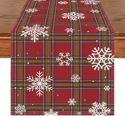 Image de Chemin de table de Noël pour table décorative Rouge 40x140 cm