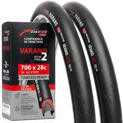 Zdjęcie produktu dla Opony rowerowe 700X28C tubeless 120 tpi składane 2 szt. szosowe