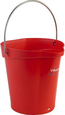 Produktbild von Vikan Hygienischer Reinigungs-Eimer mit Ausgussschnabel - 6 Liter, Rot