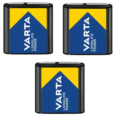 Obrázek produktu pro VARTA LL POWER MN1203, 4,5V, ploché alkalické baterie pro LED svítilnu, 3 kusy