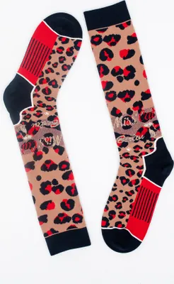 Produktbild von MEGAGROUP 2 Paar Casual Strümpfe Stricksocken Größe 35-39 gepunktet Leoparden