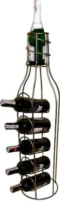 Produktbild von Weinbar Weinregal Flaschenregal 6 Flaschen Gold Metall Flaschenhalter Flaschenständer