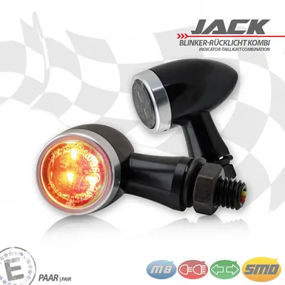 Produktbild von SMD-Blinker/RL-Set Jack schwarz M8 Alu